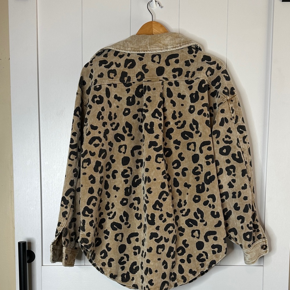 BiBi Animal Print Corduroy Jacket Size Medium - Picture 6 of 7